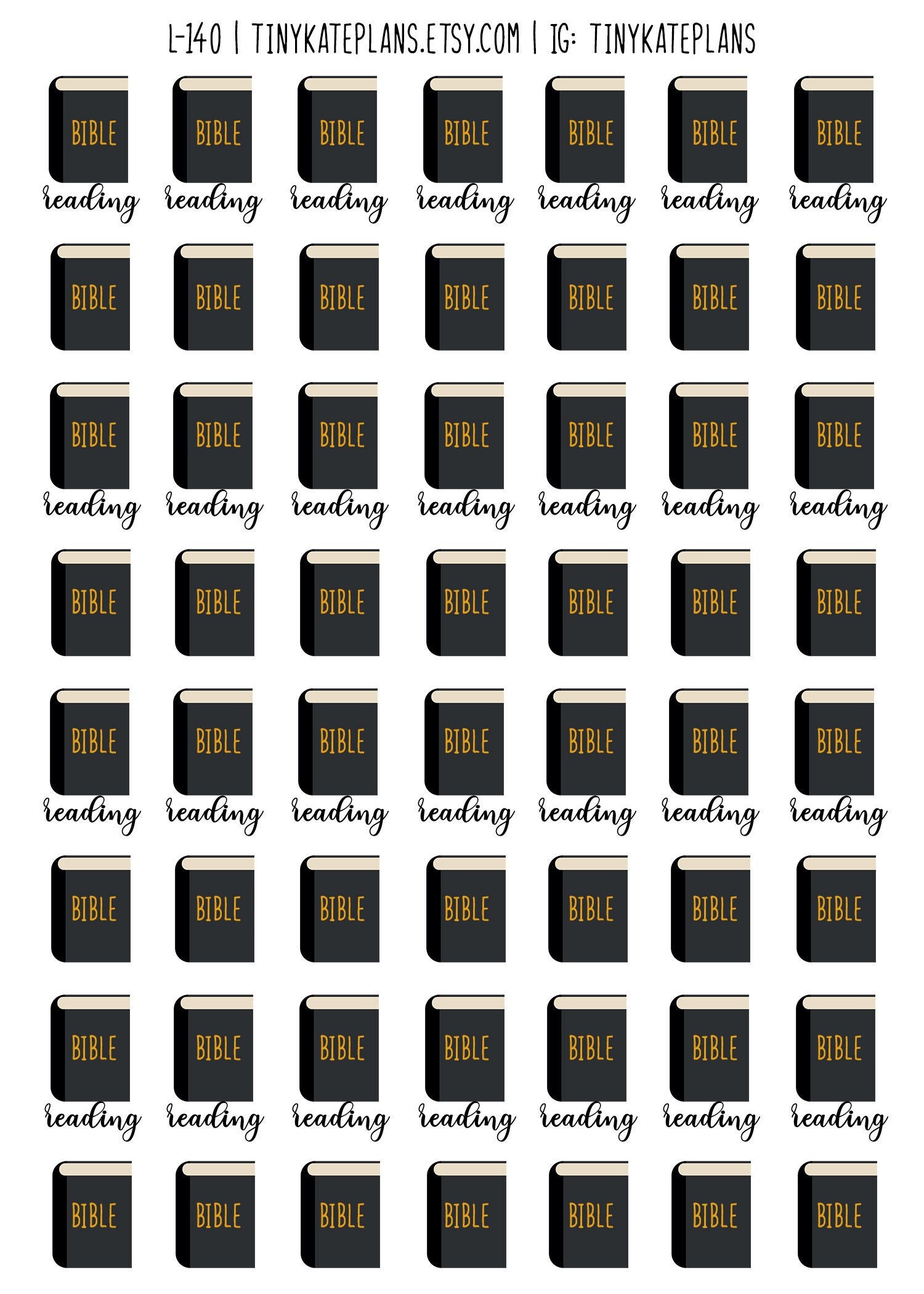 56 Tiny Bible Reading Planner Stickers, Tiny Church Planner Stickers, Bible Study Stickers, Bujo Bible Planner Stickers. L-140.