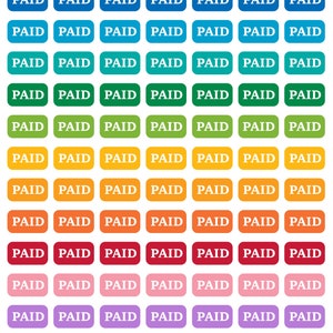98 minuscules autocollants de planification de rappel de paiement, minuscules autocollants de planification payés, autocollants de planification de budgétisation, autocollants de planification de Bullet Journal. L-161