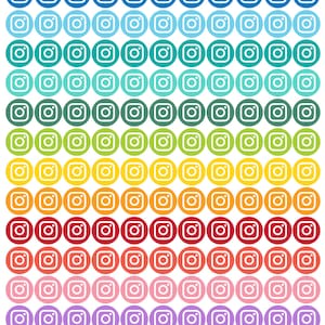 Tiny Instagram Dot Planner Stickers, Colorful Mini Dot Icon Planner ...