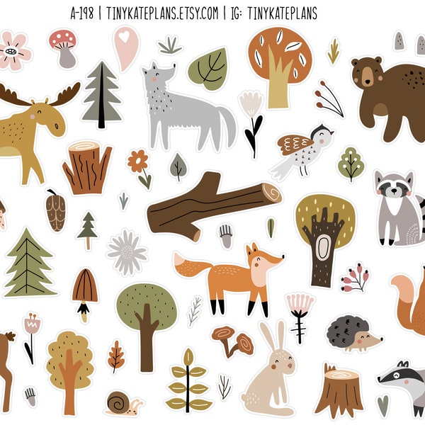 Animal Stickers - Etsy