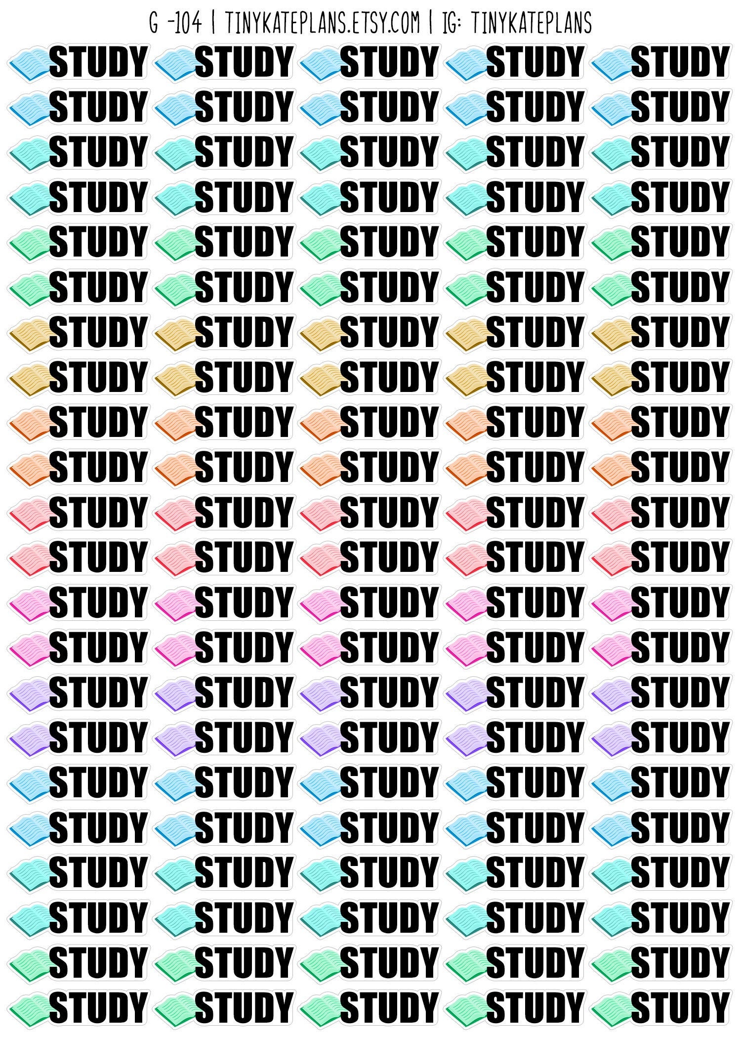 Study Sticker Transparent 110 Study Planner Stickers, Tiny School Planner Stickers, College ...