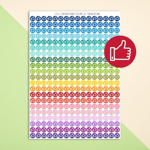 Winzige Thumbs up Dot Planner Sticker, Bunt Dot Sticker, ECLP Dot Sticker, Social Media Planer Sticker. E-112.