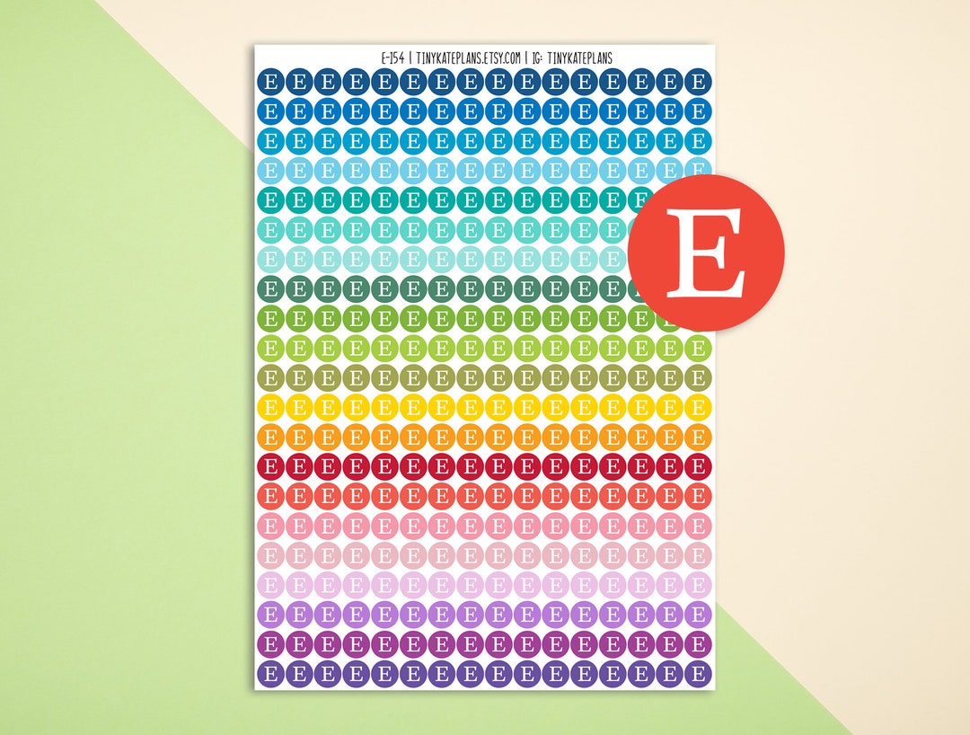 Tiny Etsy Dot Planner Stickers Colorful Mini Dot Icon Planner - Etsy