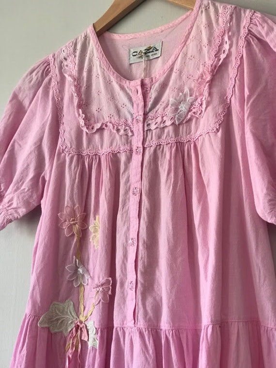 Japanese embroidered pink mini dress - image 2