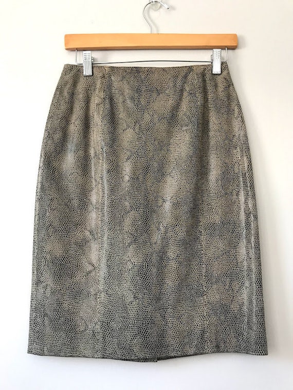 Snakeskin Pencil Skirt