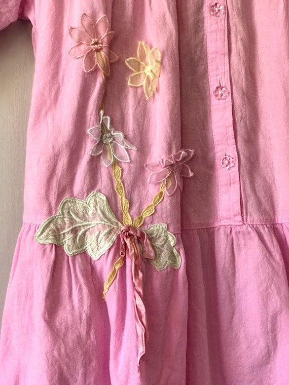 Japanese embroidered pink mini dress - image 4