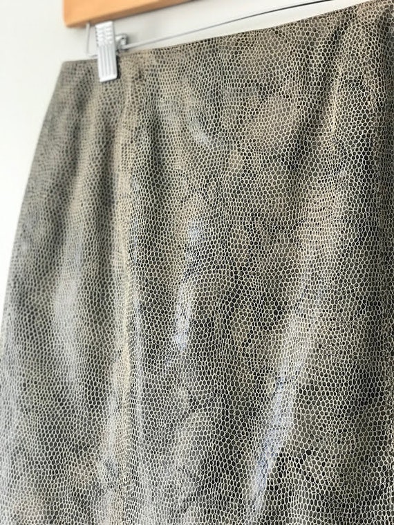 Snakeskin Pencil Skirt - image 2