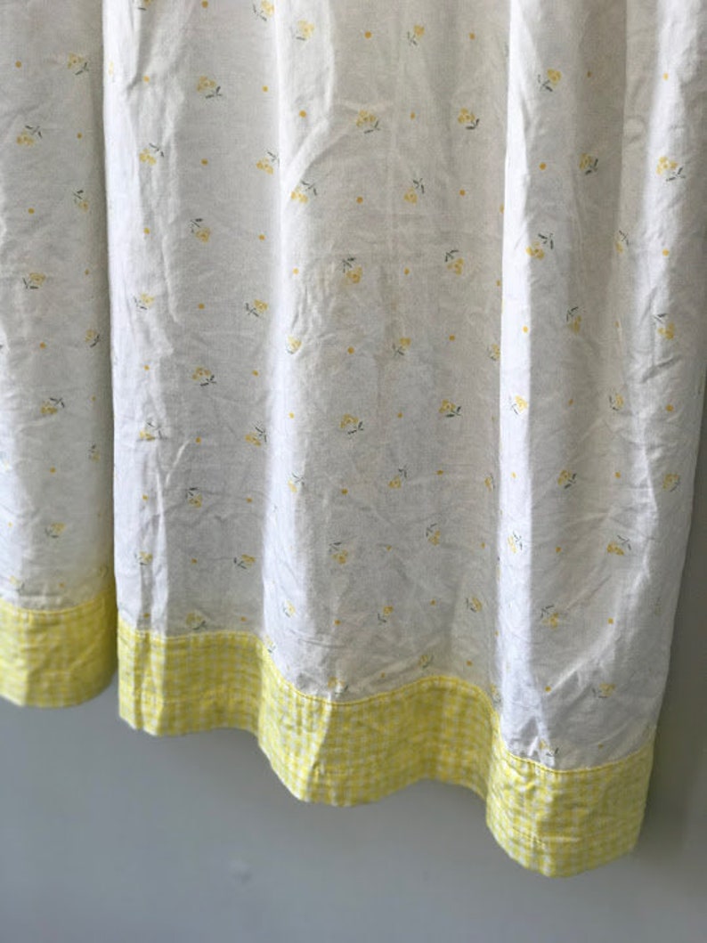 Japanese yellow flower cotton sundress