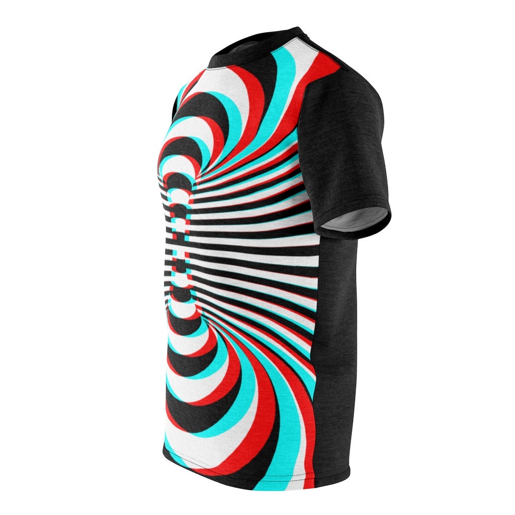 [CRITIC] WORMHOLE INCISION LONG SLEEVE T-SHIRT /追跡付 Abstract Stereoscopic Wormhole Optical Illusion (3D Glasses