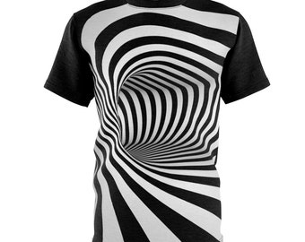 Optical Illusion T-Shirt: Futuristic Space Tunnel, Cybergoth Rave Style
