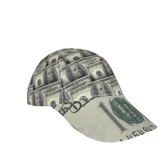 FIAT 100 Dollar Bill Hat Cash Money Green Baseball Cap  display picture 3