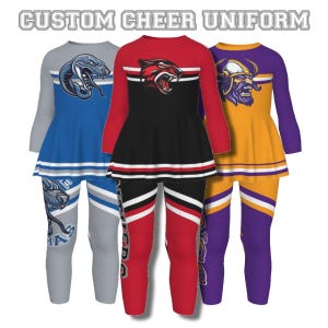 Custom Kids Cheerleader Uniform: 2-Piece Set, Free Logo Design
