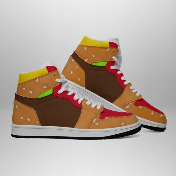Burger High-Top Sneakers: Quirky Foodie Footwear