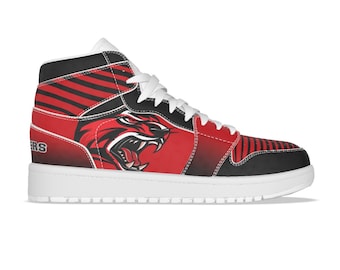 Custom Team Vegan Leather High-Top Sneakers: Unisex Fan Gear