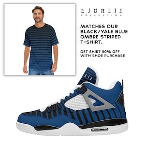 Men&#39;s Air Shock Basketball Shoes: Ombre Stripes Performance Sneakers