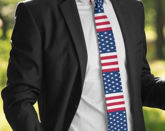 Afroman Free Speech Trial Inspired Necktie, Patriotic American Flag Tie, Viral Court Case, 250 USA Anniversary Celebration, 4th of July