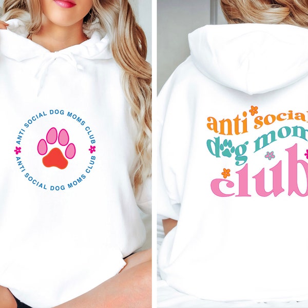 Anti Social Dog Moms Club Unisex Heavy Blend Hooded Sweatshirt