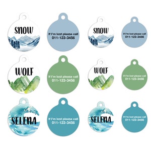 Personalized Pet ID Tag: Nature-Themed Dog & Cat Tag
