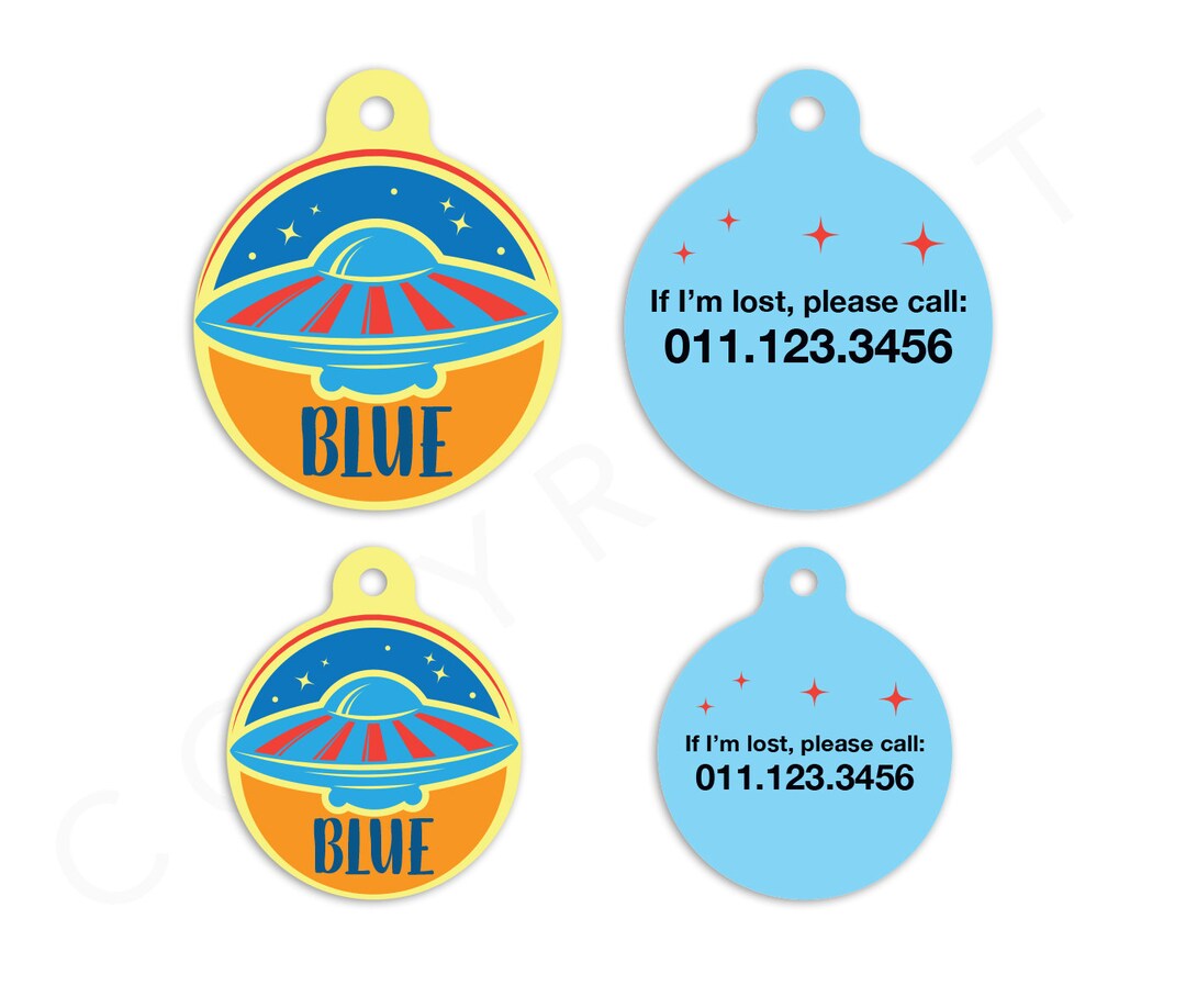 Aliens Pet ID Tag | Custom Dog & Cat Lost Tag - Etsy