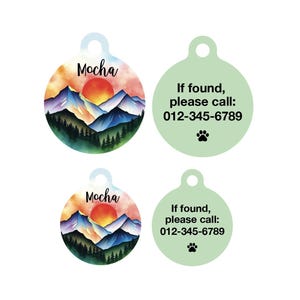 Mountainscape Pet ID Tag: Personalized Dog & Cat Tag