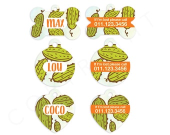 pickle shaped dog tag