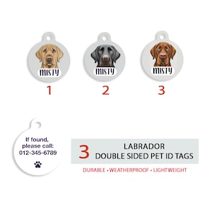 Personalized Labrador Pet ID Tag: Custom Dog/Cat Tag, Handmade