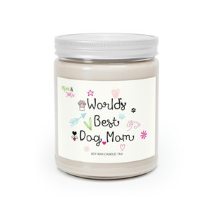 Dog Mom Scented Candle: Natural Soy Wax, Gifts for Her