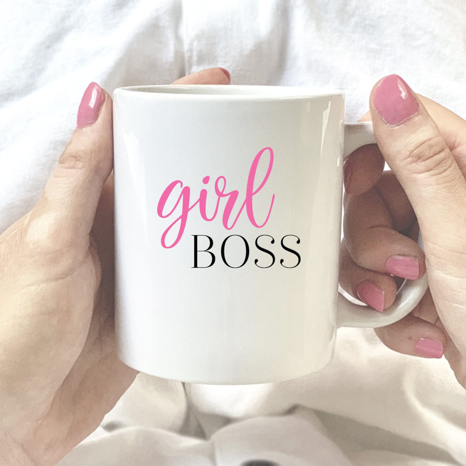 Girl Boss Coffee Mug Pink Gifts for Her Boss Mug 11oz Ceramic - Etsy