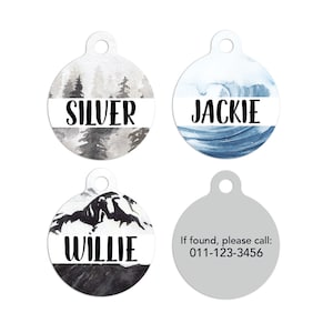 Nature Pet ID Tag: Personalized Dog & Cat Tag, Lightweight Aluminum