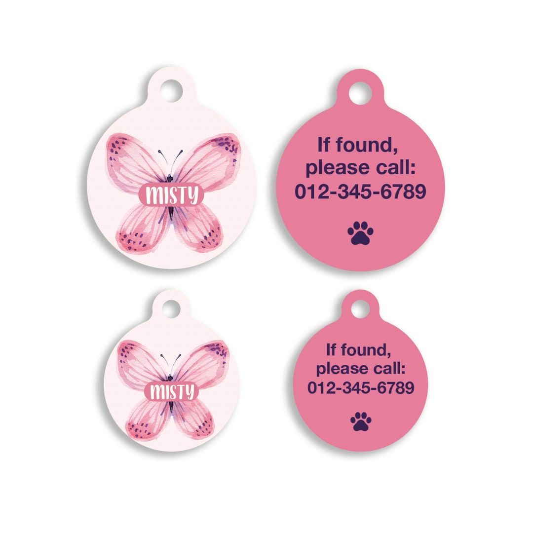 circle-butterfly-pet-id-tags-cat-tag-personalized-pet-tags-dog-id-tag