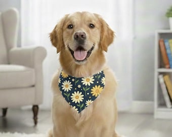 Floral Pet Bandana: Polyester Dog Scarf, Spring Cat Accessory