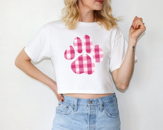 Camiseta corta con estampado de pata de Champion para mujer Ropa