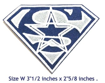 Dallas Cowboys STAR taille 4 in brodé Iron On Patch. environ 10.16 cm Dallas Cowboys STAR taille 4 in brodé Iron On Patch. environ 10.16 cm