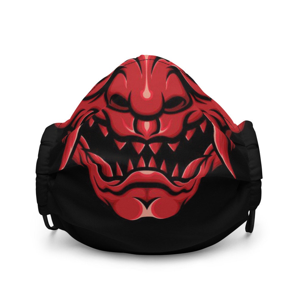 Japanese Oni Demon Face Mask Creative Neck Gaiter Headband Etsy
