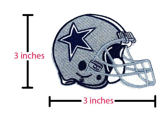 Dallas COWBOYS 5"x 4.5"Embroidered HELMET PATCH Quality 