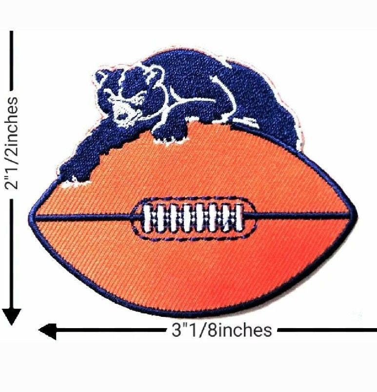2 pieces Chicago Bears on Football Sport Embroidery Patch logo Etsy