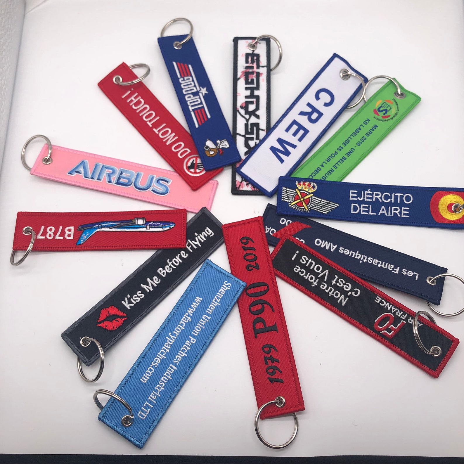 Key chain red tag flights flight 50 keychain personalized Etsy