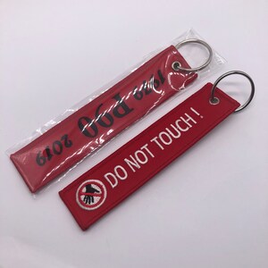 50 Custom Embroidered Keychain: Military Flight Key Tag