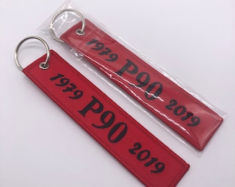 50 Custom Embroidery key fob, personalized key fob, red tag flights, embroidery name keycahin,embroidery wristlet key chain, wrist key fob