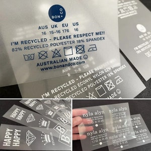 100 etiquetas sem etiqueta, etiquetas impressas a ferro, etiqueta de transferência de calor personalizada, vinil de transferência de calor