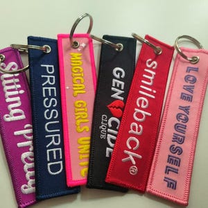 Custom Mini Keychains | Personalized Double-Sided Jet Tag | Motorcycle Keychain, any size