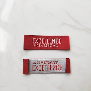 100枚のカスタム織りアイロン接着ネームラベル