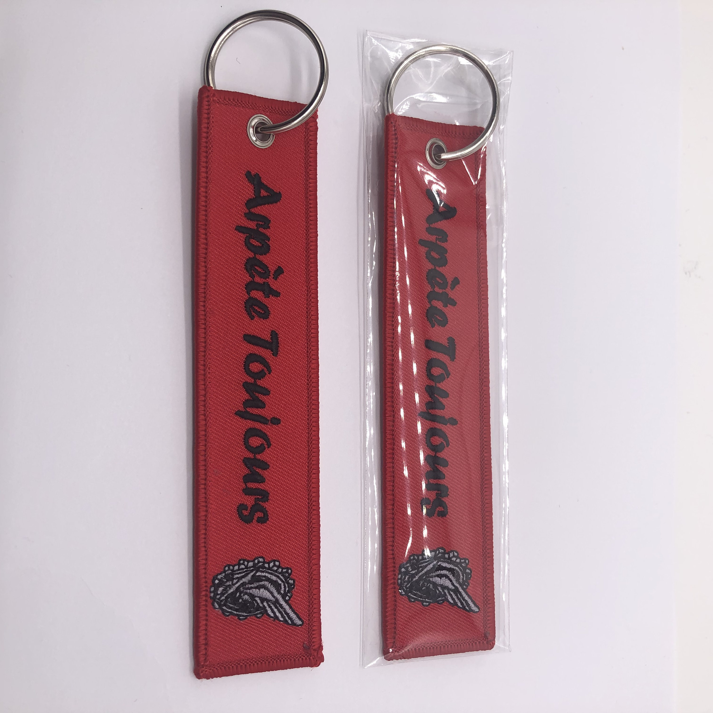 Custom Embroidered Keychain Custom Remove Before Flight Key Etsy