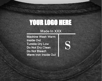 Full-Color Iron-on Heat Transfer: Tagless Clothing Neck Label