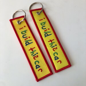 Custom Embroidered Keychain: Personalized Flight Tag