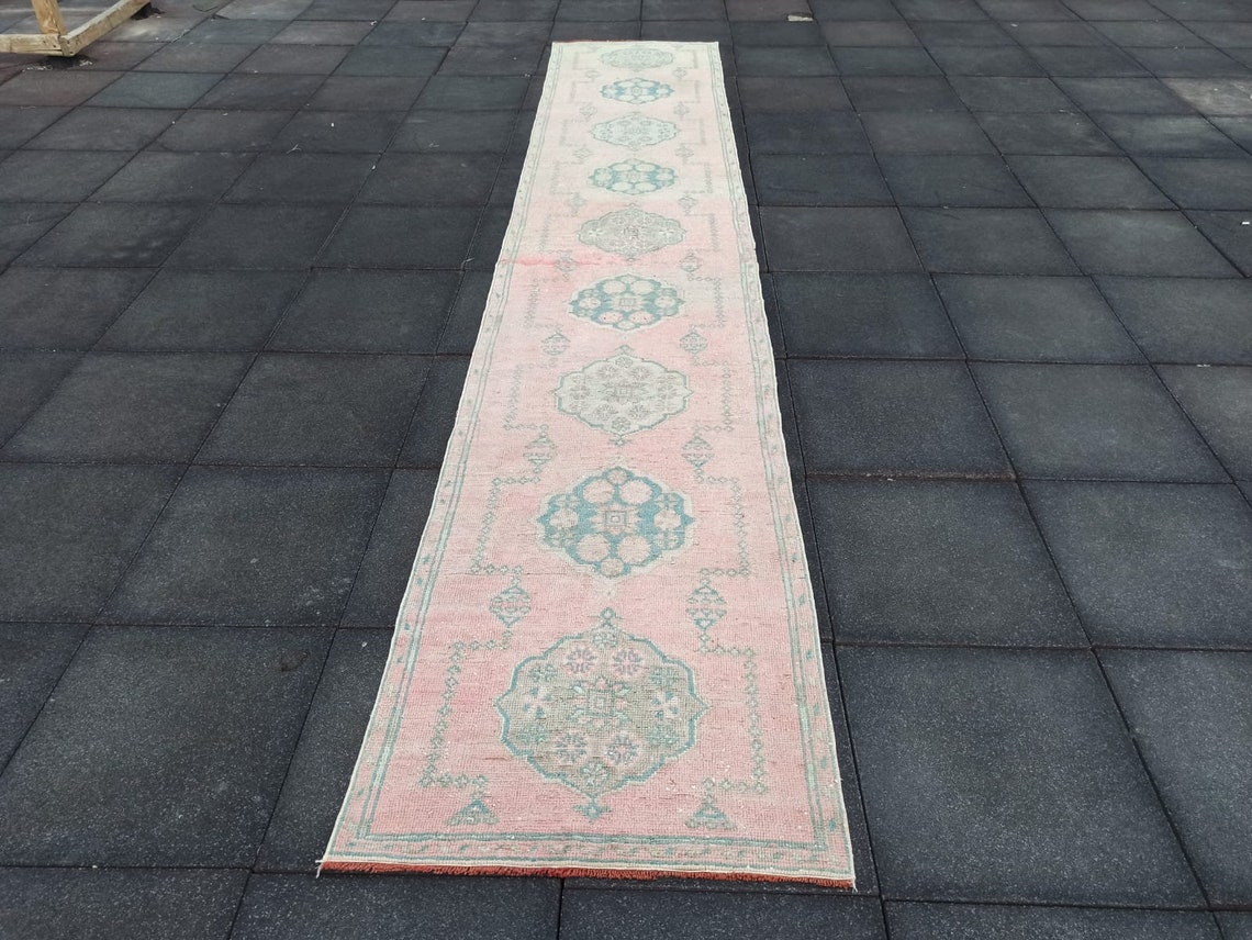 Stair Rug Extra Long Runner Rug Vintage Runner Rug Narrow Etsy