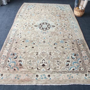 6x10 Hamadan Area Rug, Vintage Area Rug, Home Decor Rug, Living Room Rug, Anatolian Rug, Vintage Rug, Traditional Rug, Neutral Rug,Large Rug