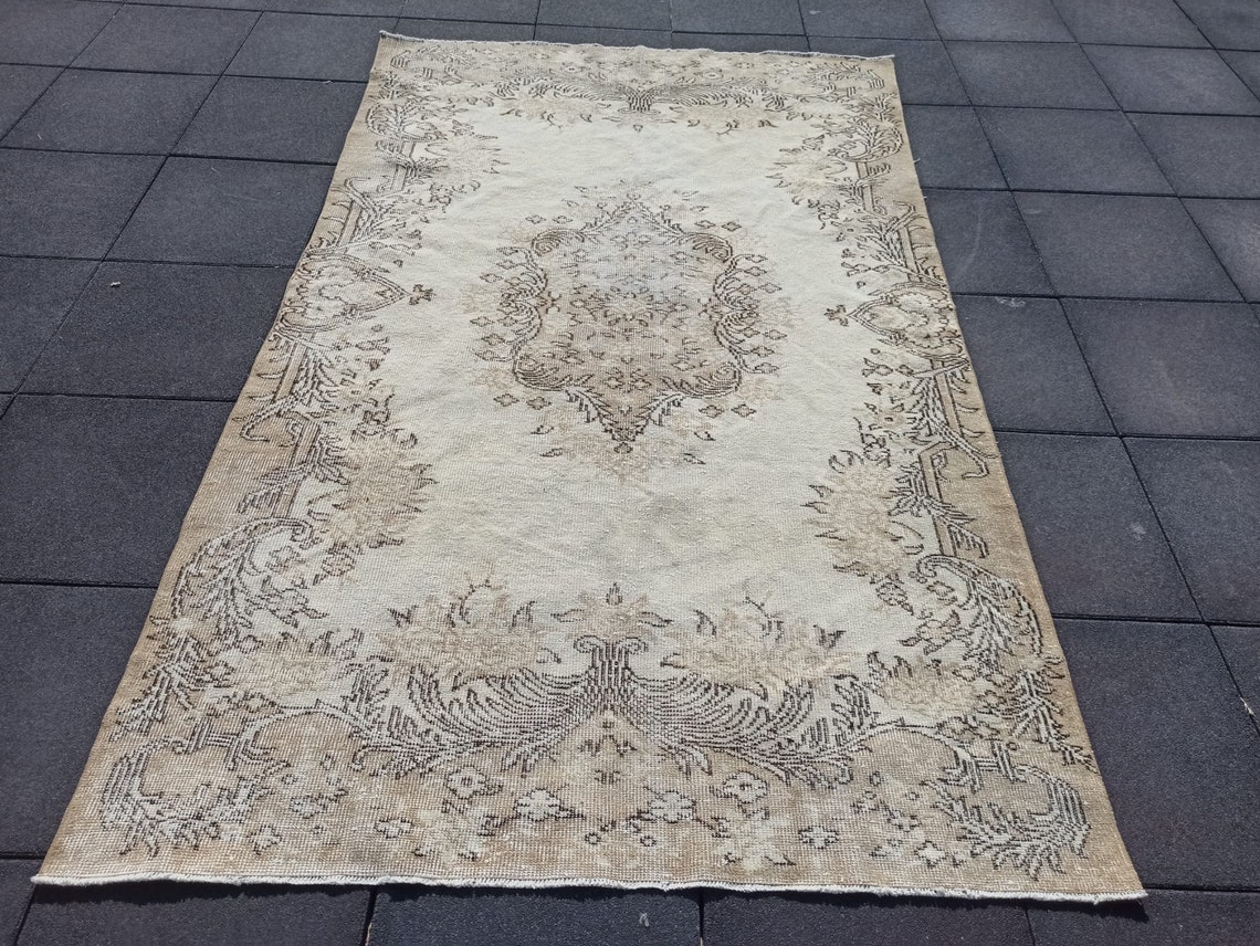Muted Area Rug5.6x9.4 Turkish Rug Vintage Rug Handmade Rug Etsy