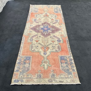 3x9 Red Runner Rug, Oushak Rug, Vintage Runner Rug, Corridor Rug, Vintage Rug, Bohemian Decor Rug, Antique Rug, 3x9 Anatolian Rug, 3x9 Rug