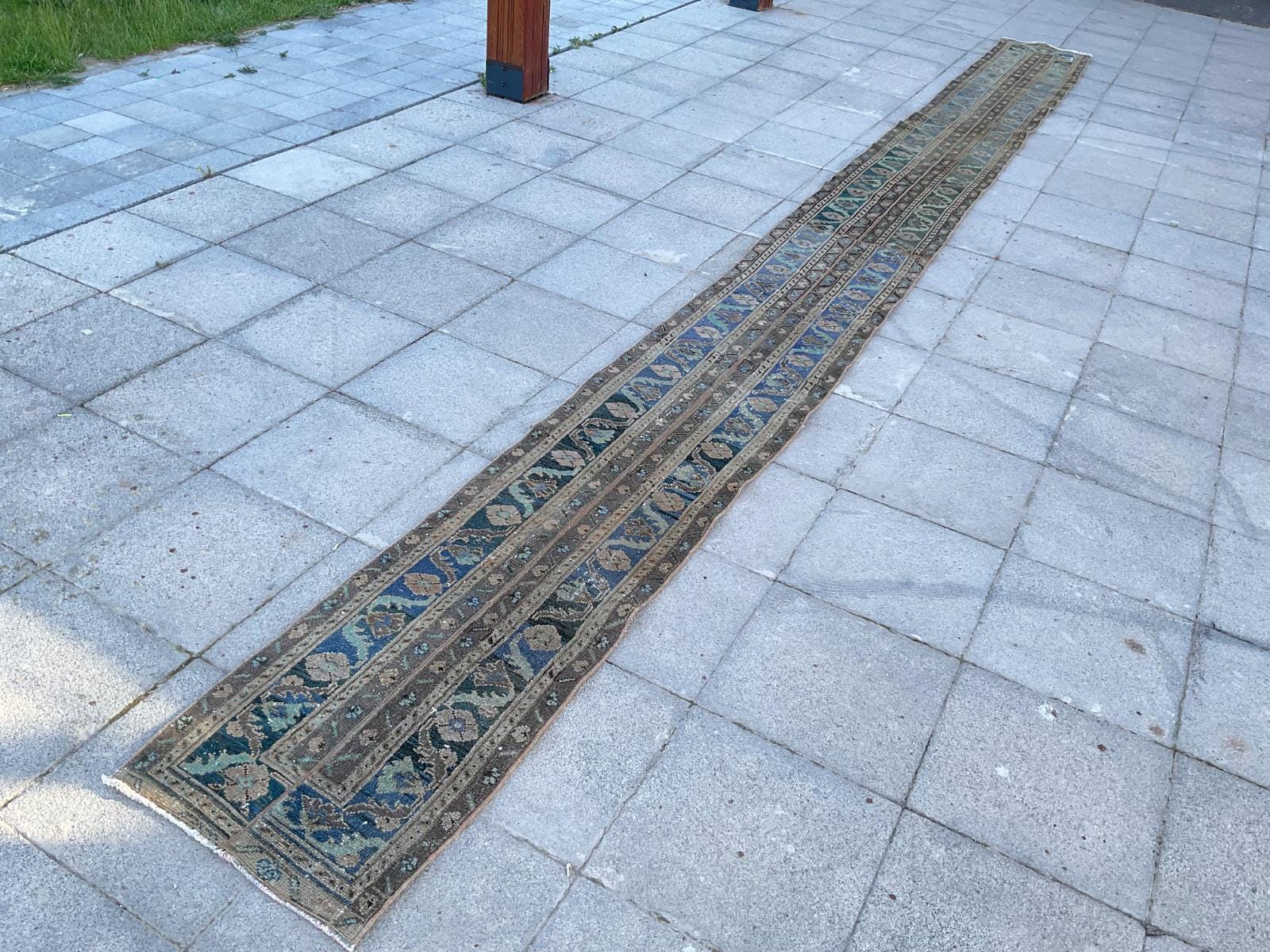 2x21 Extra Langer Läufer, Patchwork Läufer, Handgemachter Teppich, Orientteppich, Küchenteppich, Traditioneller Teppich, Wollteppich, Anatolischer Teppich, Türkisch